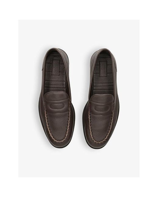 John Lobb Brown Pace Leather Loafers for men