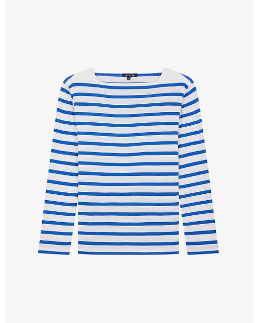 Soeur Blue Katy Stripe Cotton T-shirt