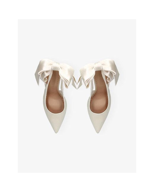 Steve Madden White Teacup Satin Heels