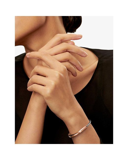 Tiffany & Co Natural Lock 18Ct Rose And- Bangle Bracelet for men