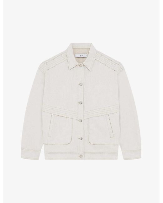 IRO White Zano Patch-pocket Oversized Denim Jacket