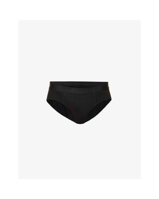 Falke Black Tonal Waistband Pack Of Two Stretch-Cotton Briefs for men