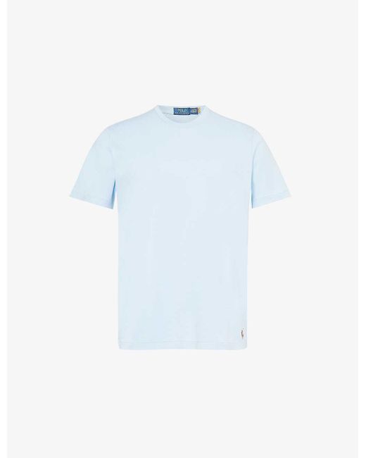 Polo Ralph Lauren Blue Logo-embroidered Short-sleeve Cotton-jersey T-shirt for men