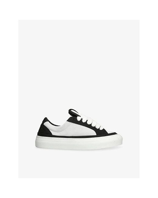 NUMERIS White Athena Skate Suede Trainers for men