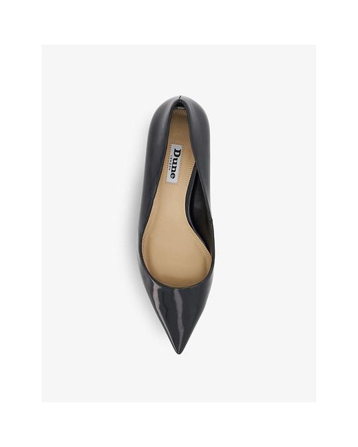 Dune Advanced Patent Fauxleather Kittenheel Courts in Black Lyst