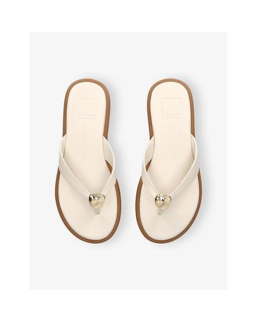 Dolce Vita Natural Jaina 102 Leather Flat Sandals