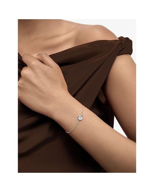 Monica Vinader White June Birthstone Moonstone And Sterling- Bracelet