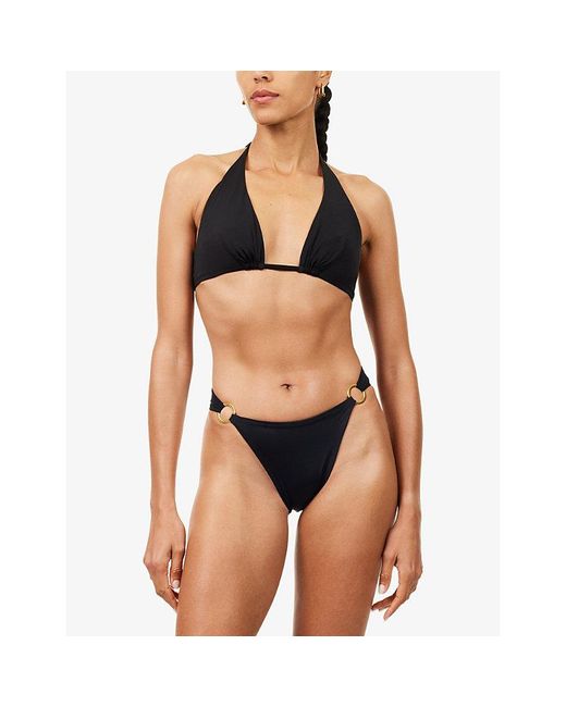 Max Mara Black Aloa Halterneck Bikini Top
