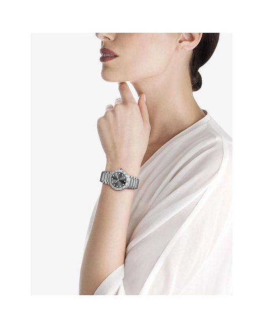 BVLGARI Metallic And Diamond Watch