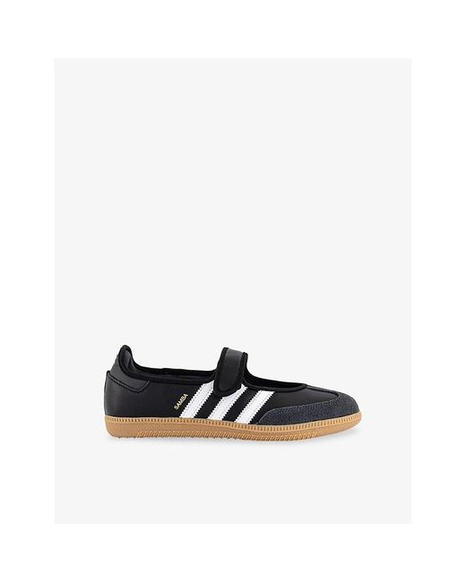 Adidas Black Samba Jane Leather Trainers