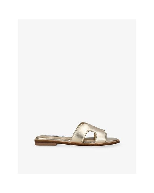 Steve Madden Natural Bondst Leather Sandals