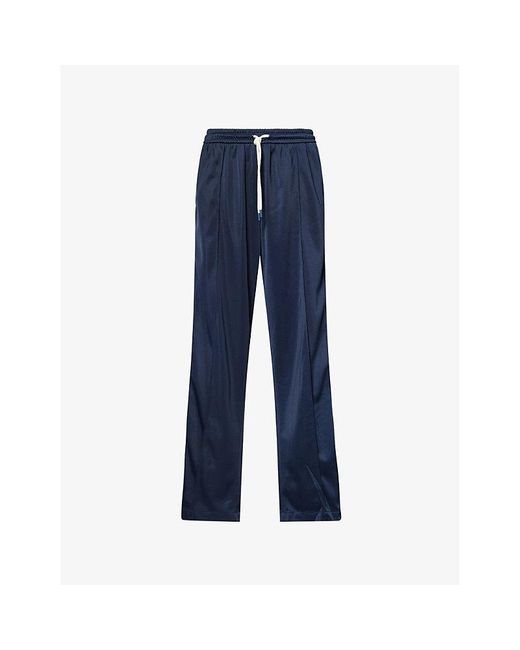 The Couture Club Blue Striped Two-Slip-Pockets Woven Jogging Bottoms
