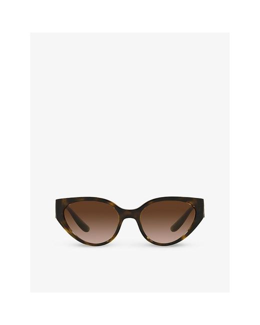 Dolce & Gabbana Brown Dg6146 Logo-plaque Acetate Sunglasses