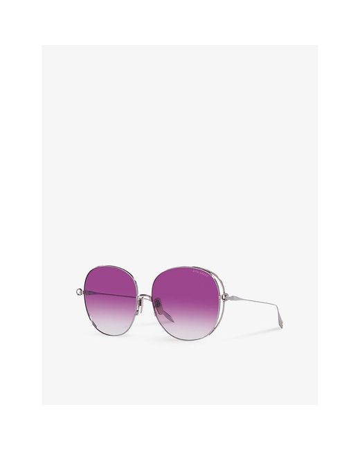 Dita Eyewear Purple D4000431 Arohz Round-frame Metal Sunglasses