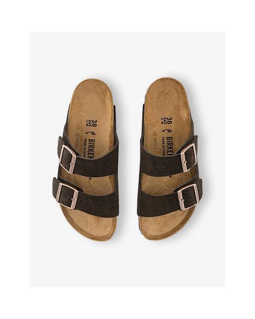 Birkenstock Brown Arizona Two-Strap Leather Sandals