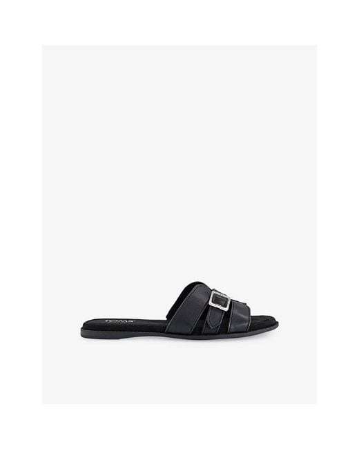 TOMS Black Sol Leather Sandals