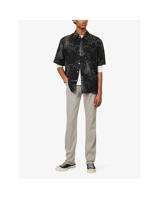 PAIGE Gray Transcend Federal Slim Straight-Leg Stretch-Denim Jeans for men