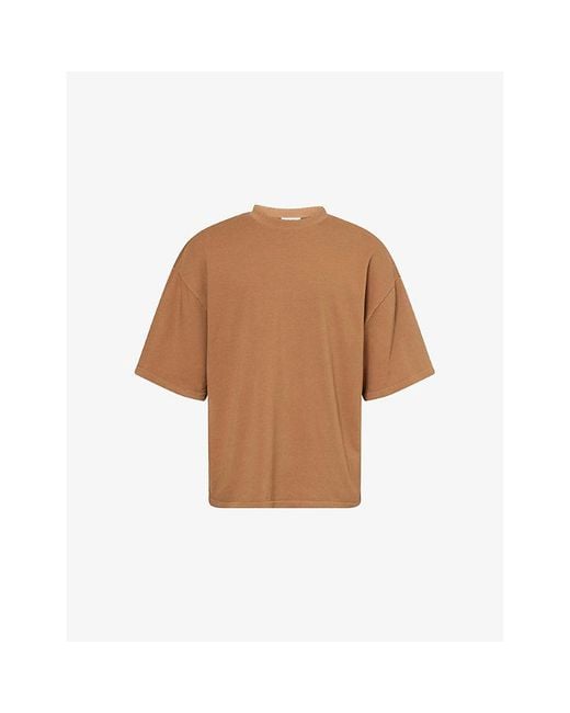 Entire studios Brown Boxy-Fit Crewneck Cotton T-Shirt&Nbsp for men