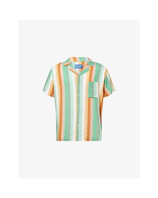 ARRELS Barcelona Blue Beach House Striped Woven Shirt for men