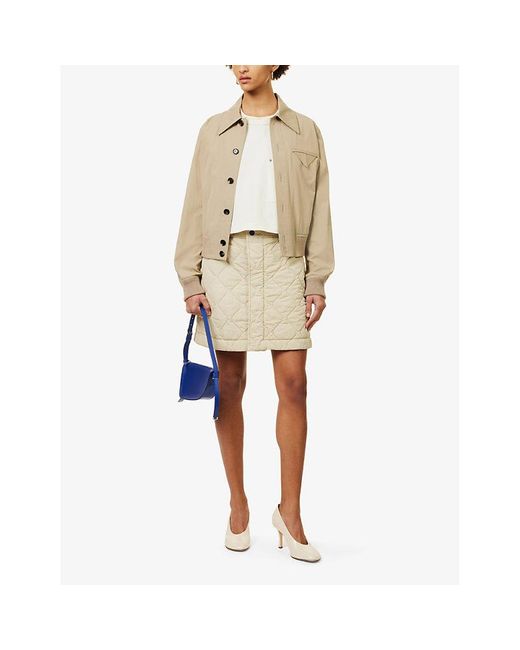 Burberry Natural Quilted High-waist Shell Mini Skirt