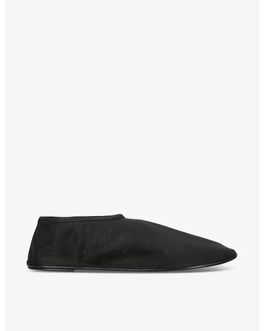 The Row Black Sock Slip-on Mesh Shoes