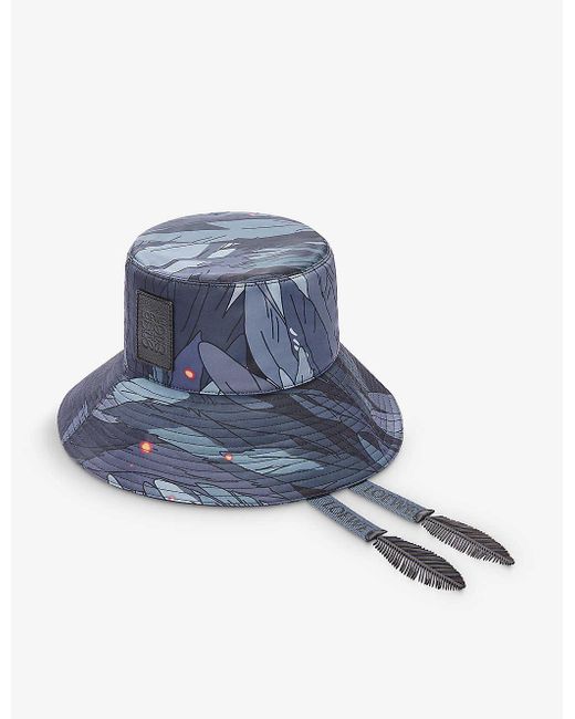 Loewe X Howl's Moving Castle Howl Woven Fisherman Hat in Blue Lyst UK