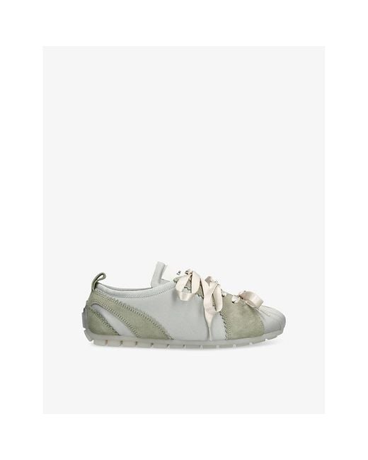 Simone Rocha Multicolor Ballerina Grip Satin And Suede Trainers