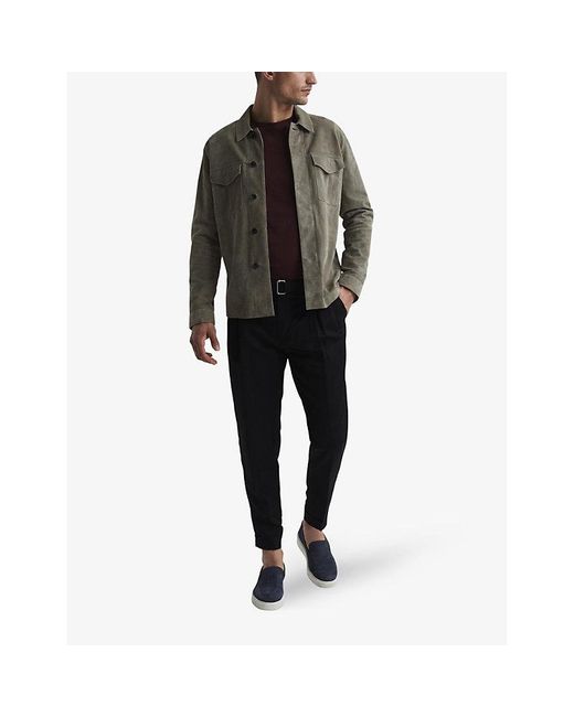 Reiss Purple Bless Crewneck Cotton-Jersey T-Shirt for men