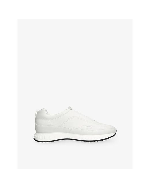 John Lobb White Stream Elasticated Leather Trainers for men