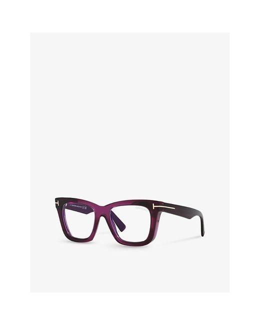 Tom Ford Multicolor Tr001664 Ft5881-b Square-frame Acetate Glasses