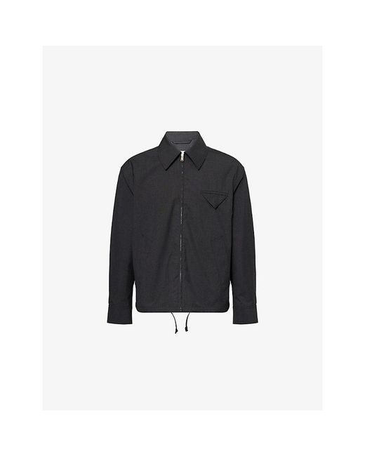 Bottega Veneta Black Blouson Relaxed-Fit Cotton Blend Jacket for men