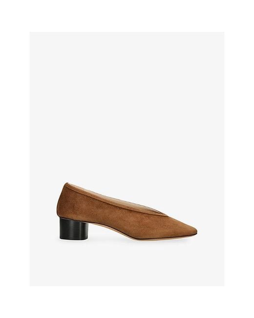 Le Monde Beryl Brown Luna Heeled Suede Pumps