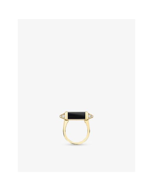 Cartier White Les Berlingots De 18Ct- 0.33Ct Brilliant-Cut Diamond And Onyx Cocktail Ring