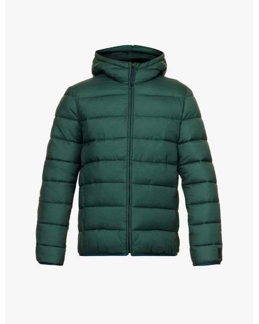 PS by Paul Smith Brand-patch Padded Recycled Nylon Hooded Jacket in ...