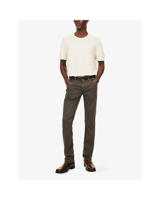 PAIGE Gray Federal Slim Straight-Leg Stretch-Denim Jeans for men