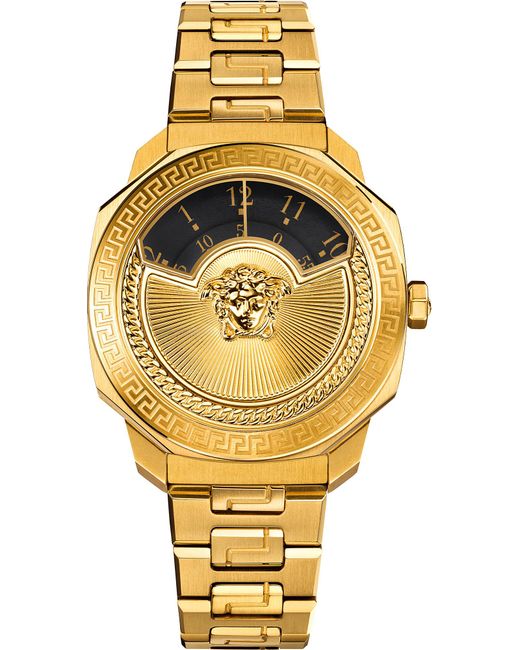 Versace Metallic Vqu05 0015 Dylos Gold-toned Stainless Steel Watch