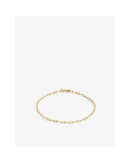Monica Vinader Natural Paperclip Mini 18Ct-Plated Vermeil Sterling- Chain Bracelet