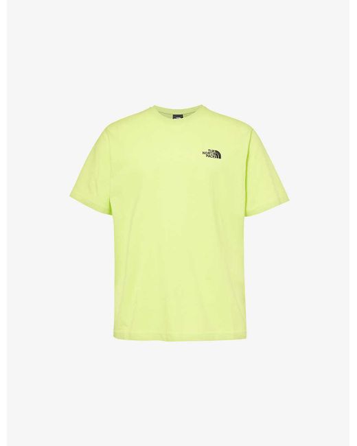 The North Face Yellow Festival Brand-print Cotton-jersey T-shirt X for men