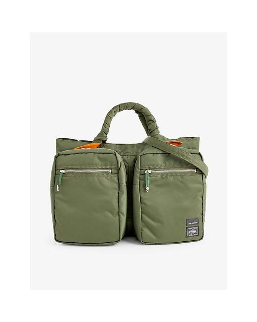 Toga Green Virilis X Porter-yoshida & Co. Multi-pocket Woven Tote Bag for men