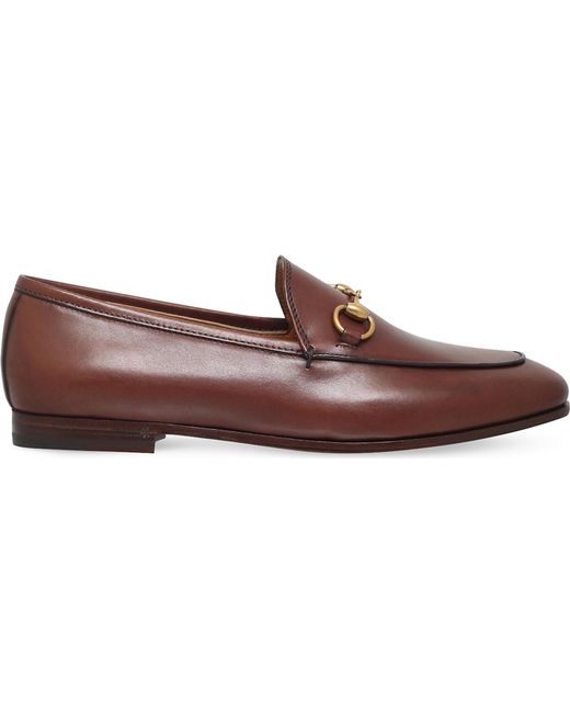 Gucci Jordaan Leather Loafers in Dark Brown (Brown) Save 27 Lyst