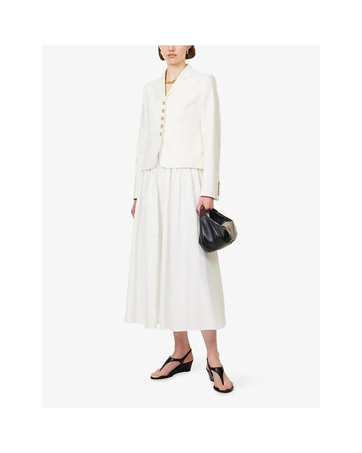 ME+EM White The Wear With Everything Fitted Utility Woven Jacket