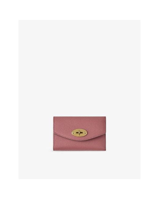 Mulberry Pink Darley Folded Leather Wallet