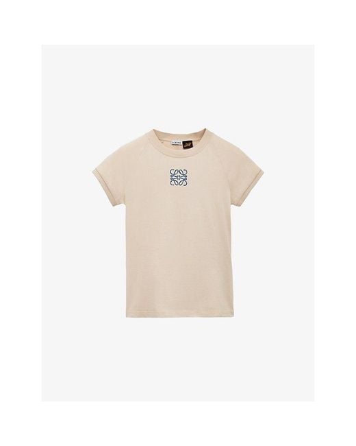 Loewe Natural X Paula's Ibiza Brand-Embroidered Small-Fit Cotton-Jersey T-Shirt