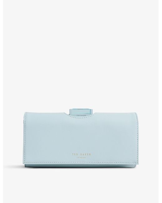 Ted Baker Blue Royaa Brand-foiled Leather Purse