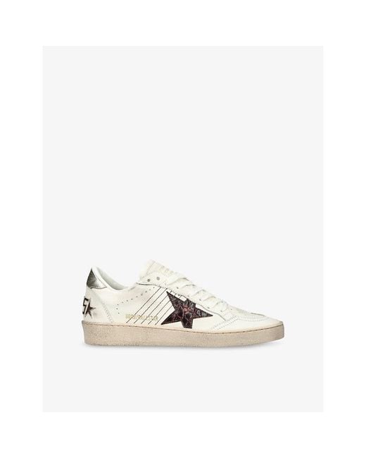 Golden Goose Deluxe Brand White Ball Star 12247 Leather Low-Top Trainers