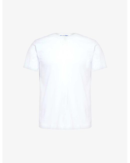 Comme des Garçons White Crewneck Regular-fit Cotton-jersey T-shirt for men