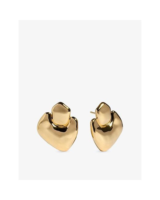 Monica Vinader Metallic Odyssey Bold 18Ct Vermeil Stud Earrings