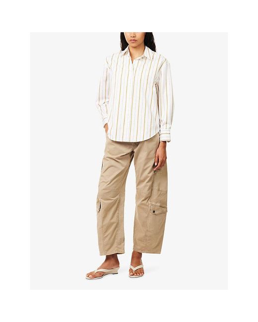 Citizens of Humanity Natural Flight Baggy-Leg Cotton Trousers