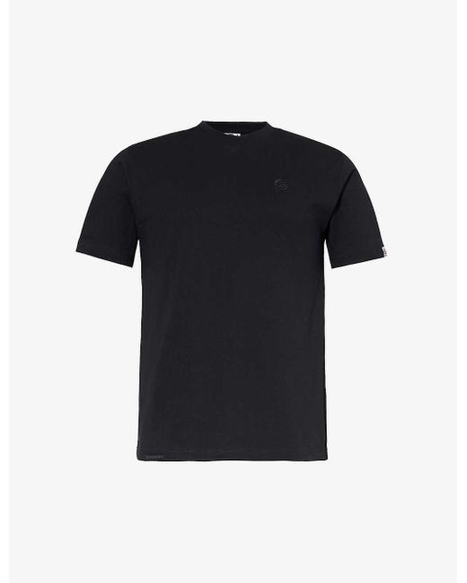 Aape Black One Point Logo-embroidered Cotton-jersey T-shirt X for men