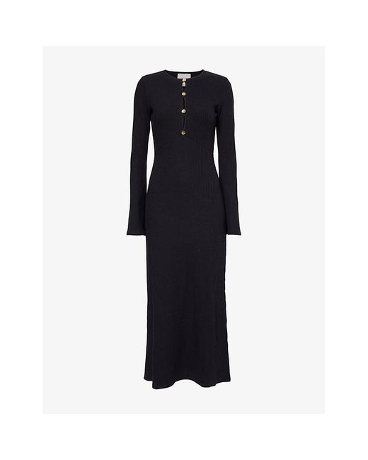 knit maci dress LUCY Silk linen knit maxi dress main image 1